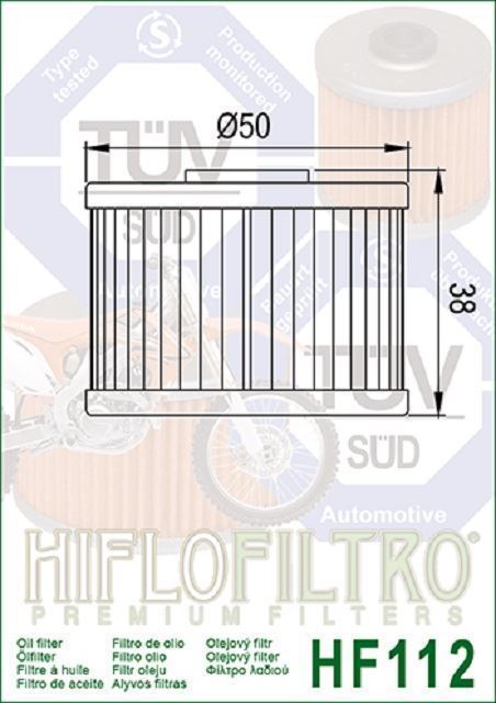 HF112 Filtro aceite  HIFLOFILTRO - Imagen 2