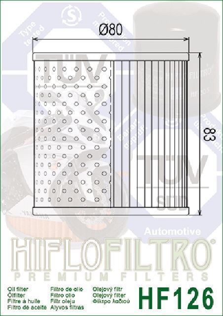 HF126 Filtro aceite HIFLOFILTRO - Imagen 2