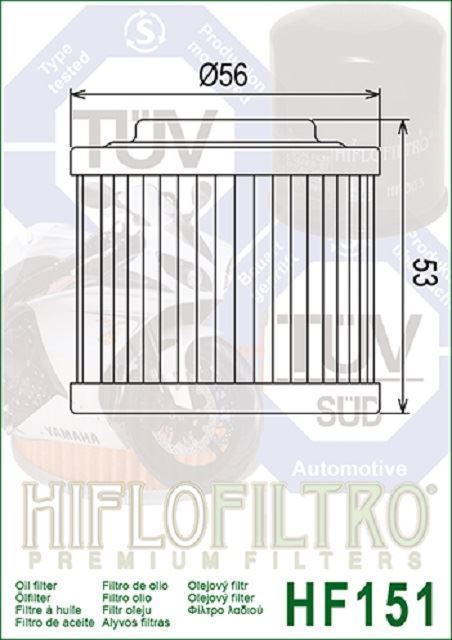HF151 Filtro aceite HIFLOFILTRO - Imagen 2