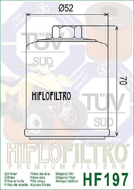 HF197 Filtro aceite HIFLOFILTRO - Imagen 2