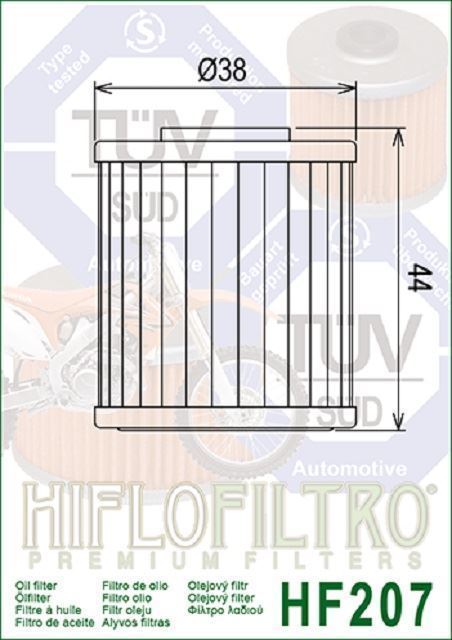 HF207 Filtro aceite HIFLOFILTRO - Imagen 2