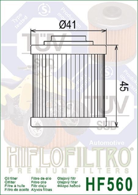 HF560 Filtro aceite HIFLOFILTRO - Imagen 2