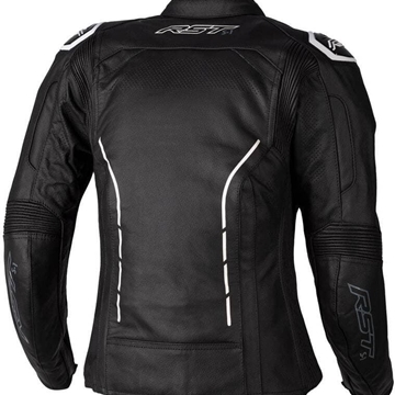 CHAQUETA PIEL LADI S1 NEGRA/BLANCA - Imagen 2