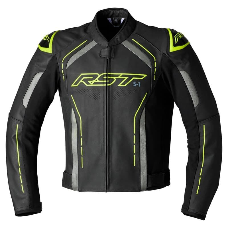 CHAQUETA PIEL S1 MAN NEGRA/FLUOR - Imagen 1