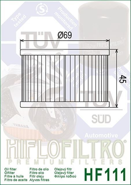 HF111 Filtro aceite HIFLOFILTRO - Imagen 2
