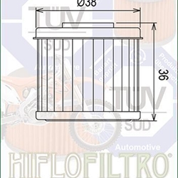 HF116 Filtro aceite HIFLOFILTRO - Imagen 2