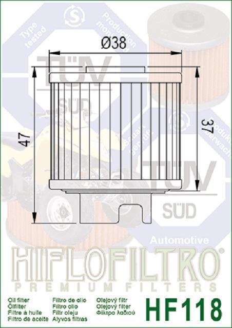 HF118 Filtro aceite HIFLOFILTRO - Imagen 2