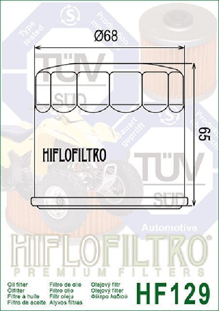 HF129 Filtro aceite HIFLOFILTRO - Imagen 2