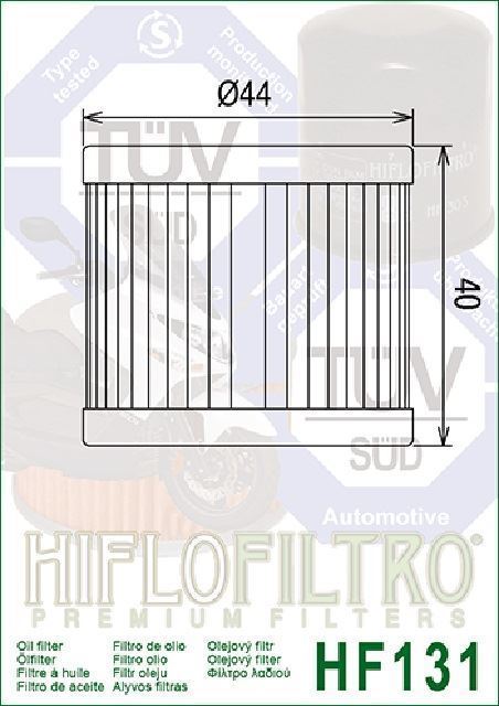 HF131 Filtro aceite HIFLOFILTRO - Imagen 2