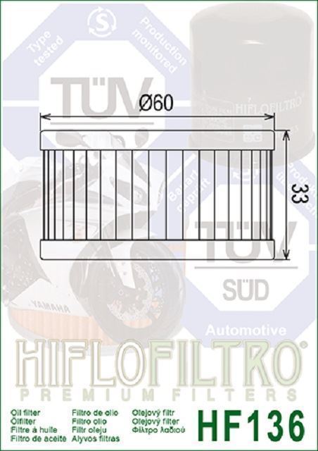 HF136 Filtro aceite HIFLOFILTRO - Imagen 2