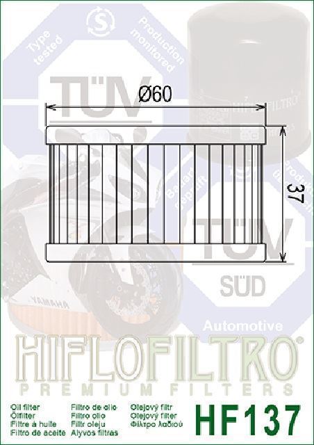 HF137 Filtro aceite HIFLOFILTRO - Imagen 2