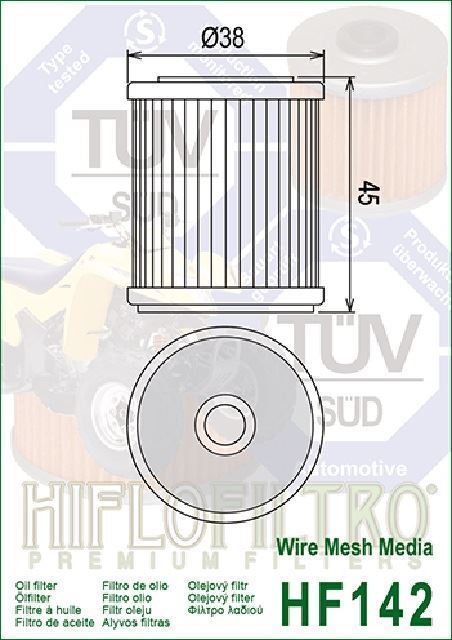 HF142 Filtro aceite HIFLOFILTRO - Imagen 2