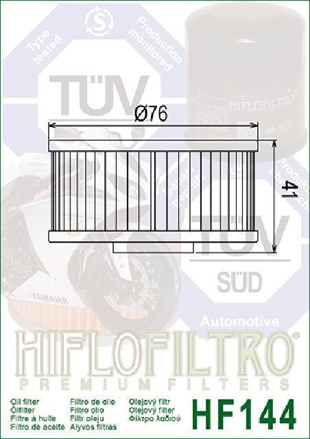 HF144 Filtro aceite HIFLOFILTRO - Imagen 2