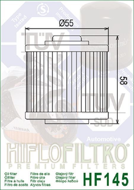 HF145 Filtro aceite HIFLOFILTRO - Imagen 2