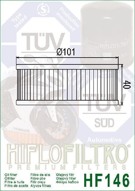 HF146 Filtro aceite HIFLOFILTRO - Imagen 2