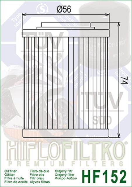 HF152 Filtro aceite HIFLOFILTRO - Imagen 2