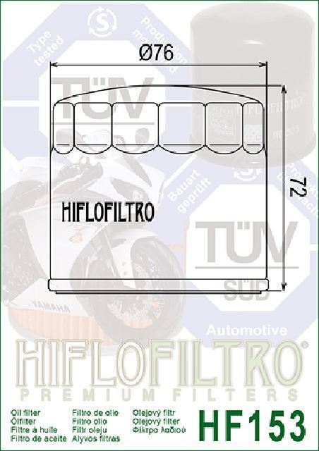 HF153 Filtro aceite HIFLOFILTRO - Imagen 2