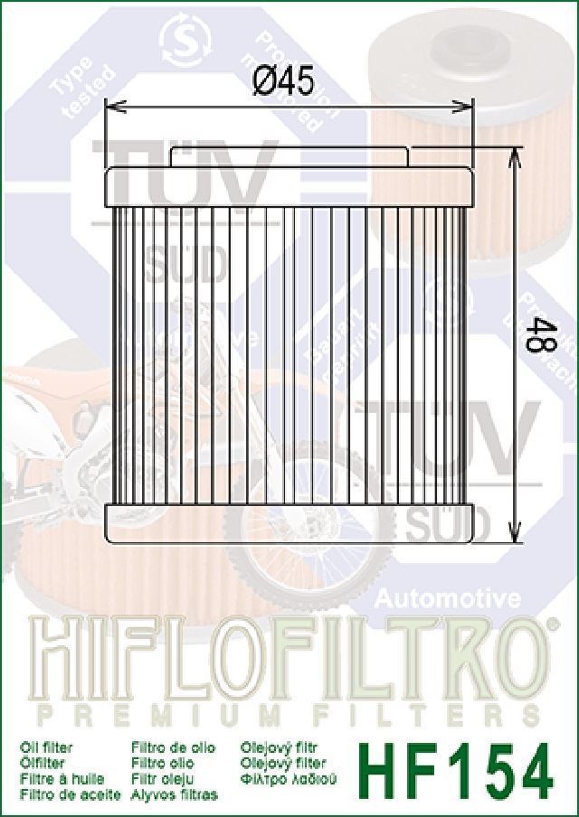HF154 Filtro aceite HIFLOFILTRO - Imagen 2