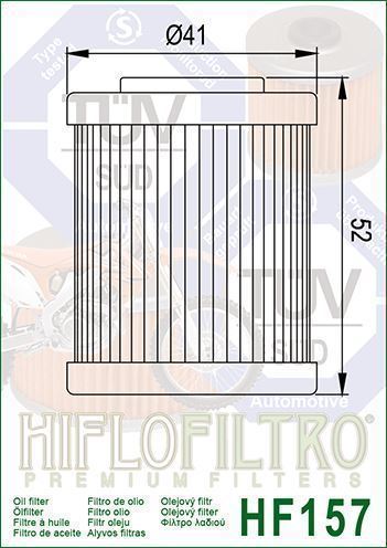 HF157 Filtro aceite HIFLOFILTRO - Imagen 2