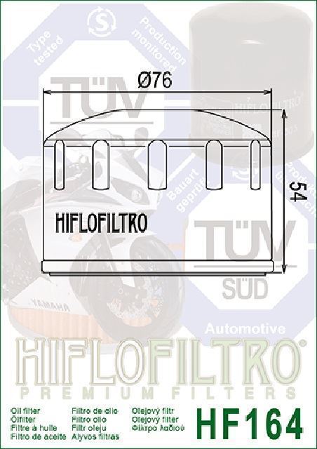 HF164 Filtro aceite HIFLOFILTRO - Imagen 2