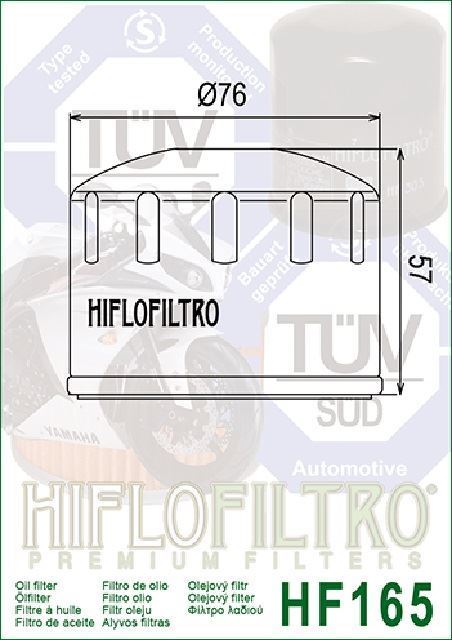 HF165 Filtro aceite HIFLOFILTRO - Imagen 2