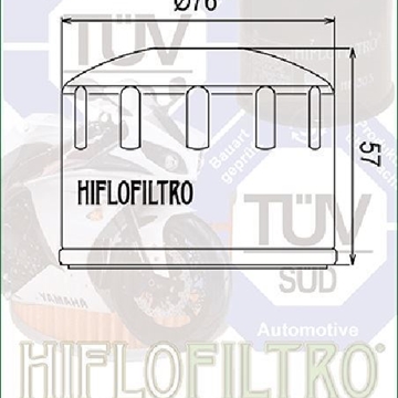 HF165 Filtro aceite HIFLOFILTRO - Imagen 2
