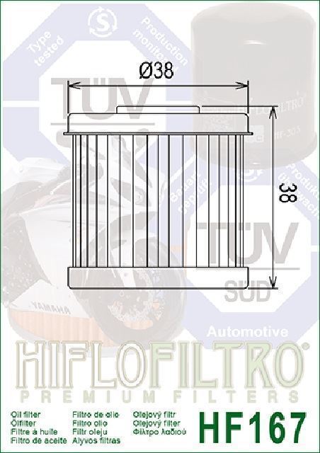 HF167 Filtro aceite HIFLOFILTRO - Imagen 2