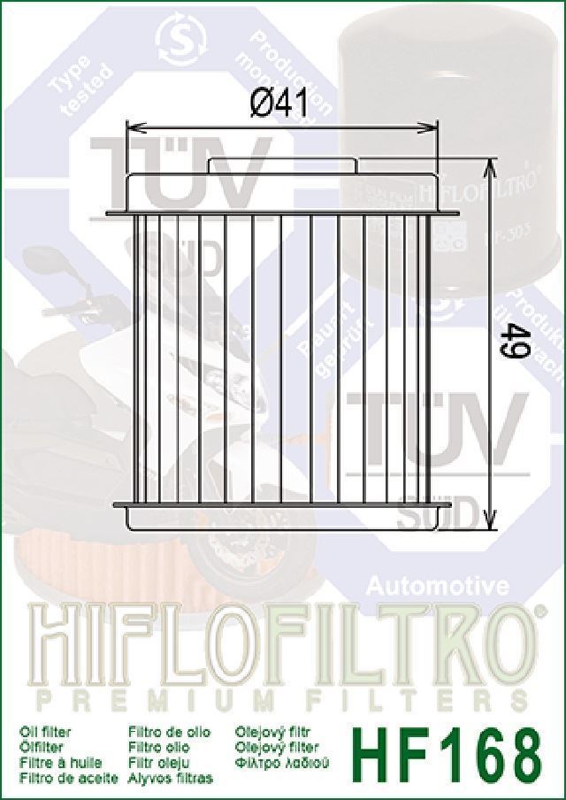 HF168 Filtro aceite HIFLOFILTRO - Imagen 2
