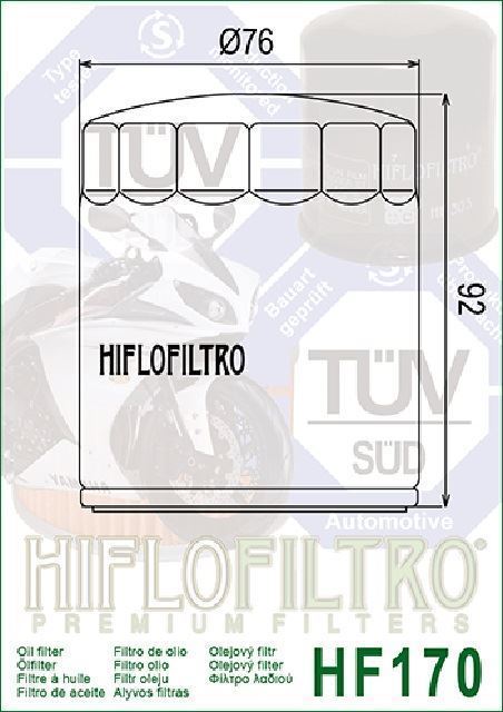 HF170 Filtro aceite HIFLOFILTRO - Imagen 2