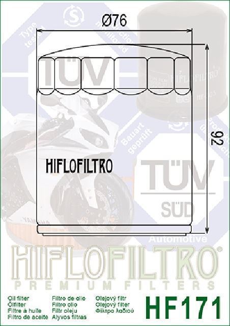 HF171 Filtro aceite HIFLOFILTRO - Imagen 2