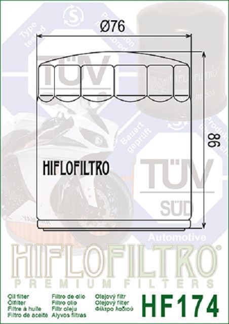 HF174B Filtro aceite HIFLOFILTRO - Imagen 2