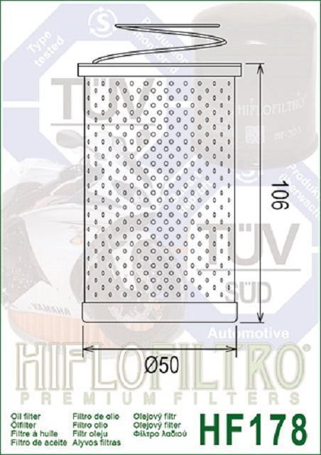 HF178 Filtro aceite HIFLOFILTRO - Imagen 2