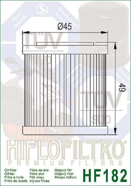 HF182 Filtro aceite HIFLOFILTRO - Imagen 2