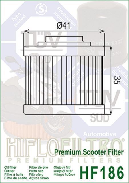 HF186 Filtro aceite HIFLOFILTRO - Imagen 2