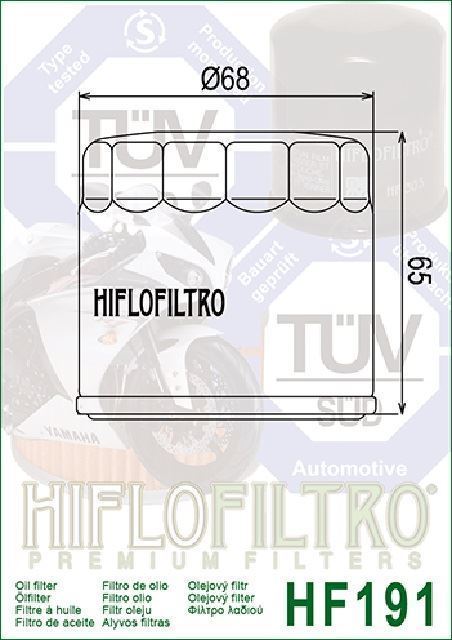 HF191 Filtro aceite HIFLOFILTRO - Imagen 2