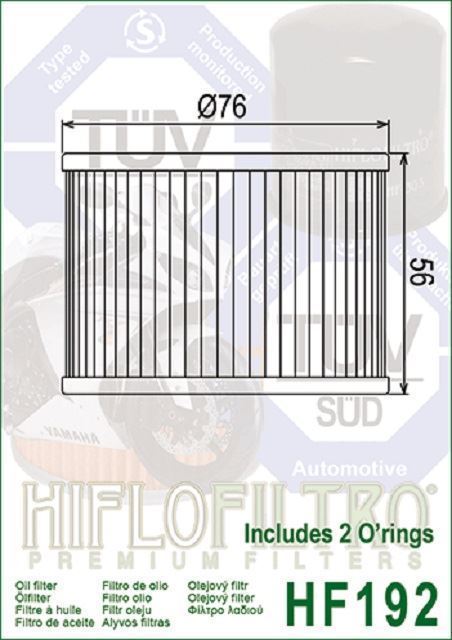 HF192 Filtro aceite HIFLOFILTRO - Imagen 2