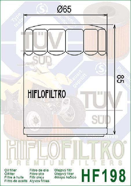 HF198 Filtro aceite HIFLOFILTRO - Imagen 2