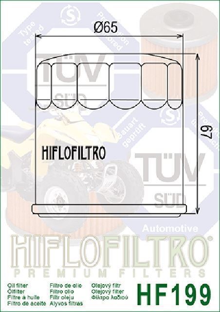 HF199 Filtro aceite HIFLOFILTRO - Imagen 2