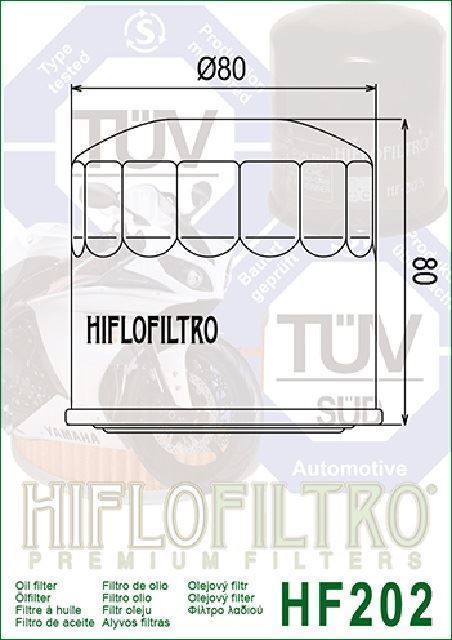 HF202 Filtro aceite HIFLOFILTRO - Imagen 2