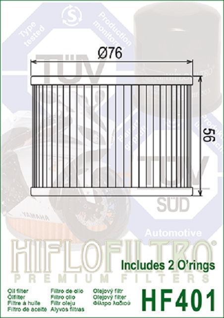 HF401 Filtro aceite HIFLOFILTRO - Imagen 2