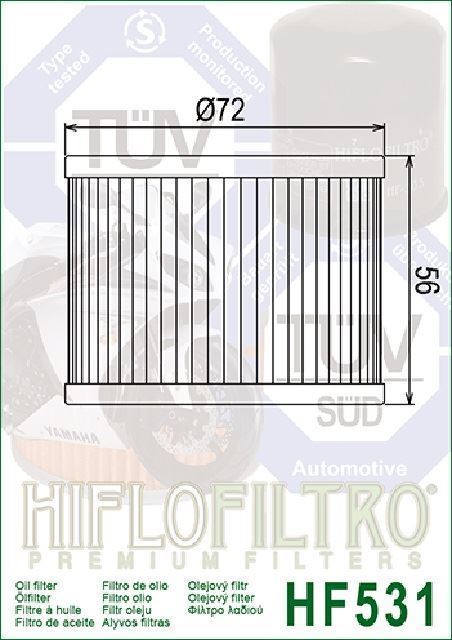 HF531 Filtro aceite HIFLOFILTRO - Imagen 2