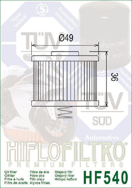 HF540 Filtro aceite HIFLOFILTRO - Imagen 2