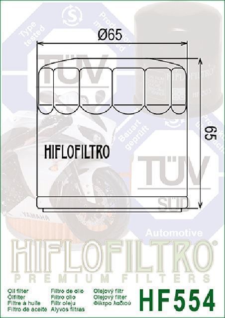 HF554 Filtro aceite HIFLOFILTRO - Imagen 2