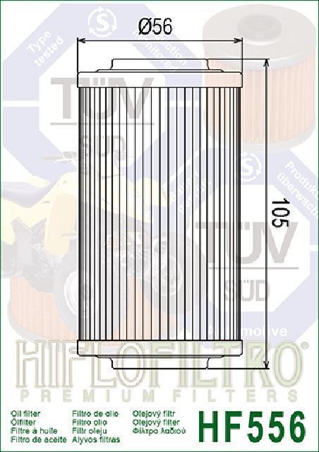 HF556 Filtro aceite HIFLOFILTRO - Imagen 2