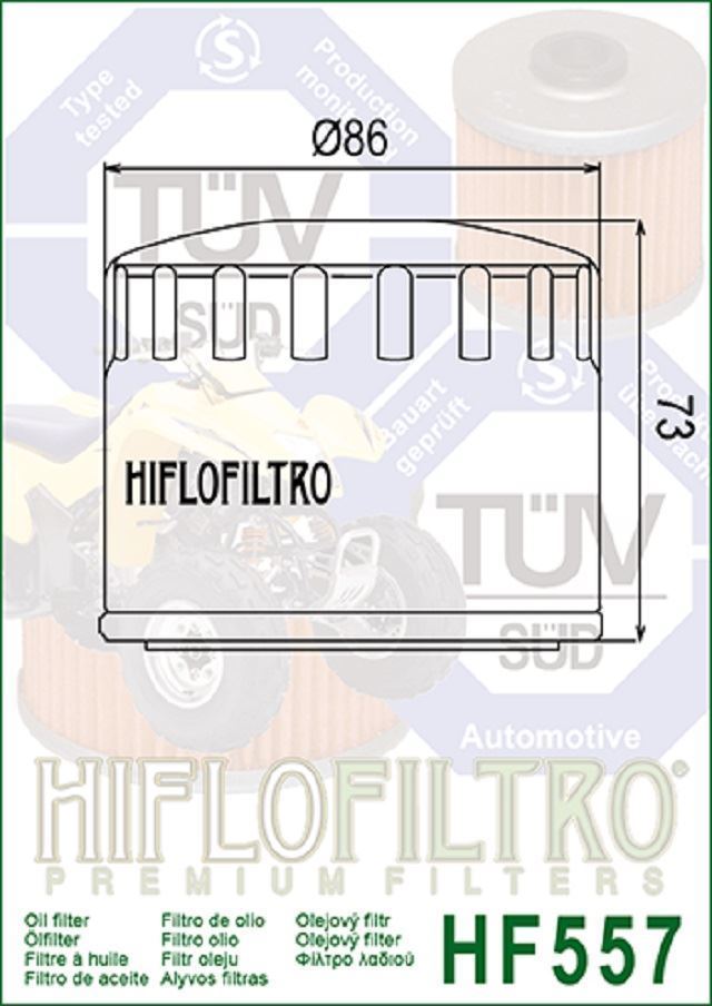 HF557 Filtro aceite HIFLOFILTRO - Imagen 2