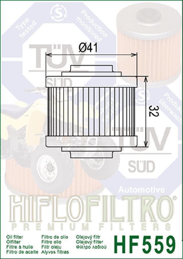 HF559 Filtro aceite HIFLOFILTRO - Imagen 2