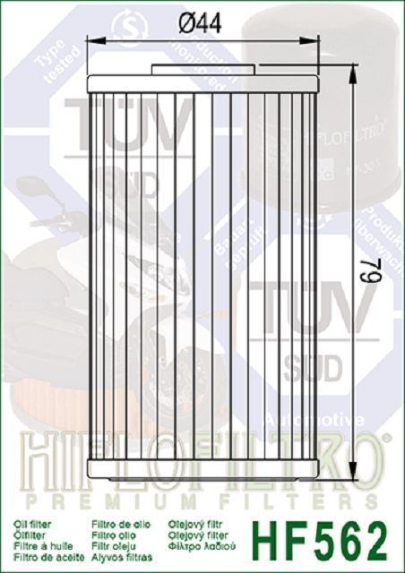 HF562 Filtro aceite HIFLOFILTRO - Imagen 2