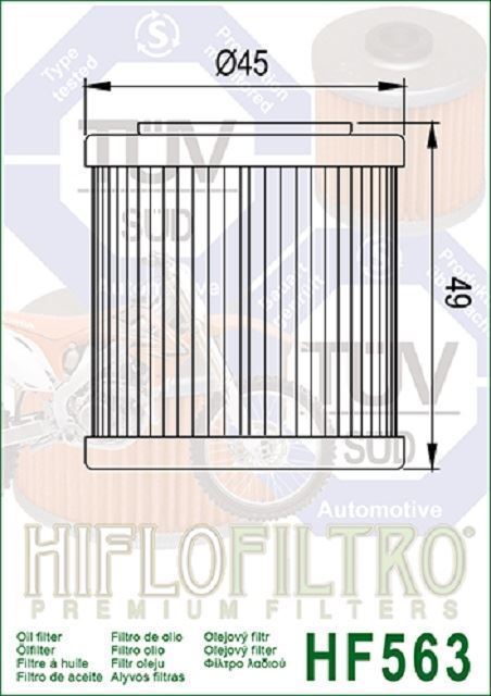 HF563 Filtro aceite HIFLOFILTRO - Imagen 2