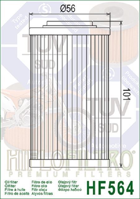 HF564 Filtro aceite HIFLOFILTRO - Imagen 2