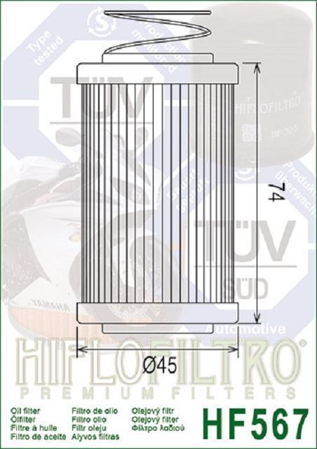 HF567 Filtro aceite HIFLOFILTRO - Imagen 2